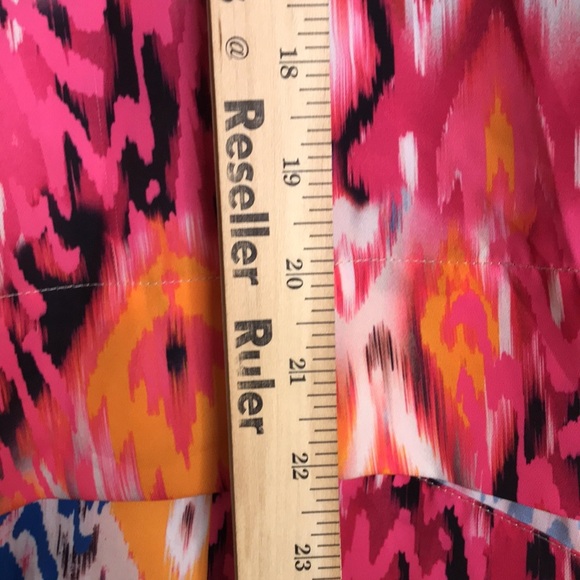 Chicos colorful Ikat-Print Split-Neck Blouse top size 3 - Picture 11 of 16